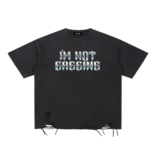 Oversize Tee MIDNIGHT / S GAGGING Premium Heavy Raw-Hem Tee ~ GAYSBIE PREMIUM MATERIALS