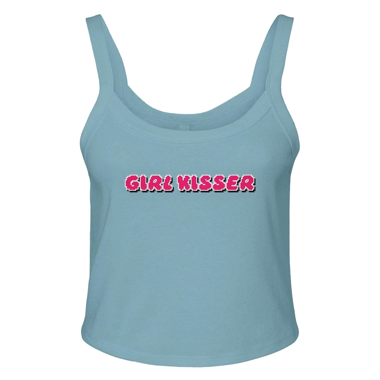 Ribbed Tank BLUEY / XS GIRL KISSER Baby Ribbed Tank ~ GAYSBIE PREMIUM MATERIALS