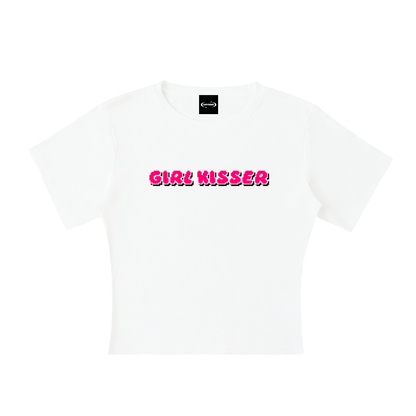 Baby Tee ICE / S GIRL KISSER Baby Tee ~ GAYSBIE PREMIUM MATERIALS