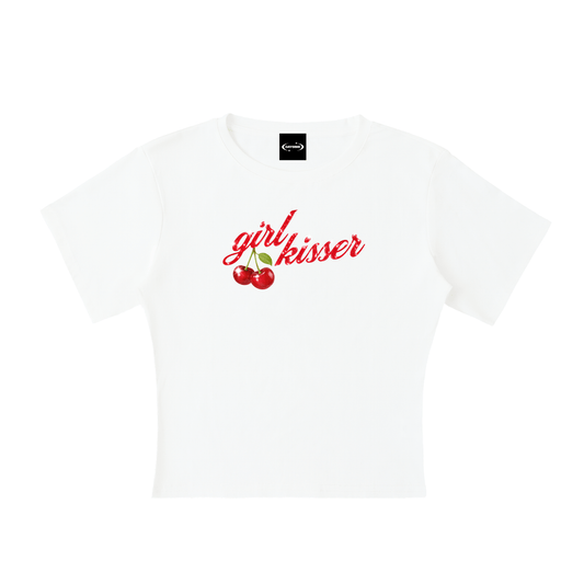 Baby Tee ICE / S Girl Kisser Cherry Baby Tee ~ GAYSBIE PREMIUM MATERIALS