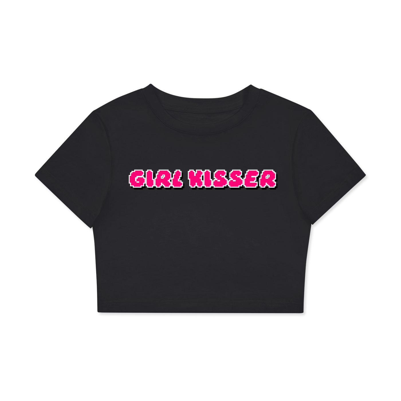 Crop Tee MIDNIGHT / XS GIRL KISSER Crop Tee ~ GAYSBIE PREMIUM MATERIALS