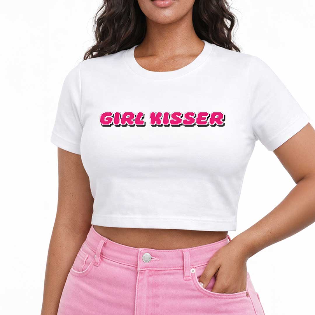 Crop Tee GIRL KISSER Crop Tee ~ GAYSBIE PREMIUM MATERIALS