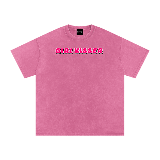 Oversize Tee BUBBLEGUM / S GIRL KISSER Premium Oversized Tee ~ GAYSBIE PREMIUM MATERIALS