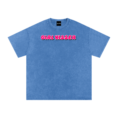 Oversize Tee SKY / S GIRL KISSER Premium Oversized Tee ~ GAYSBIE PREMIUM MATERIALS