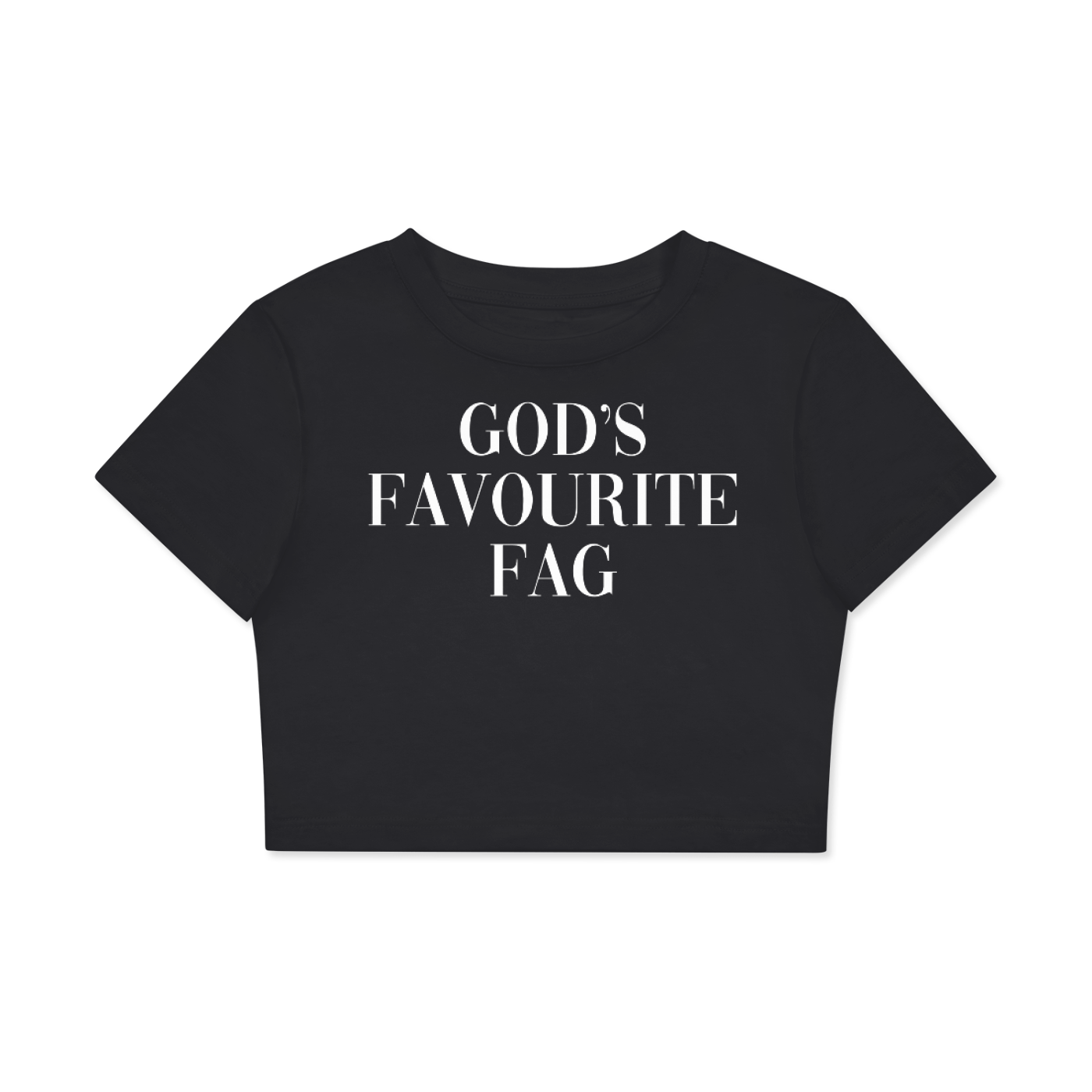 Crop Tee MIDNIGHT / XS GOD'S FAVOURITE FAG Crop Tee ~ GAYSBIE PREMIUM MATERIALS