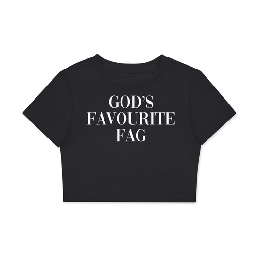 Crop Tee MIDNIGHT / XS GOD'S FAVOURITE FAG Crop Tee ~ GAYSBIE PREMIUM MATERIALS