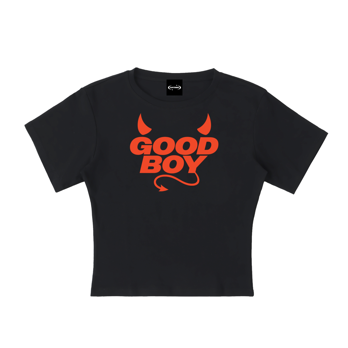 Baby Tee MIDNIGHT / S GOOD BOY DEVIL Baby Tee ~ GAYSBIE PREMIUM MATERIALS