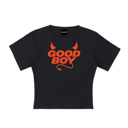 Baby Tee MIDNIGHT / S GOOD BOY DEVIL Baby Tee ~ GAYSBIE PREMIUM MATERIALS