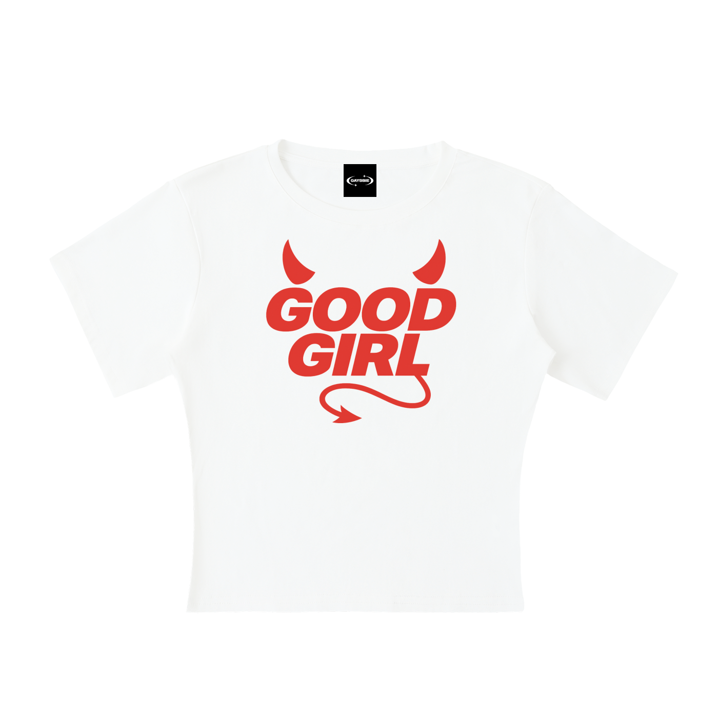 Baby Tee ICE / S GOOD GIRL DEVIL Baby Tee ~ GAYSBIE PREMIUM MATERIALS
