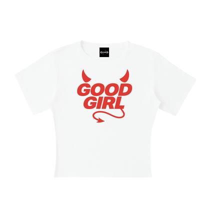 Baby Tee ICE / S GOOD GIRL DEVIL Baby Tee ~ GAYSBIE PREMIUM MATERIALS