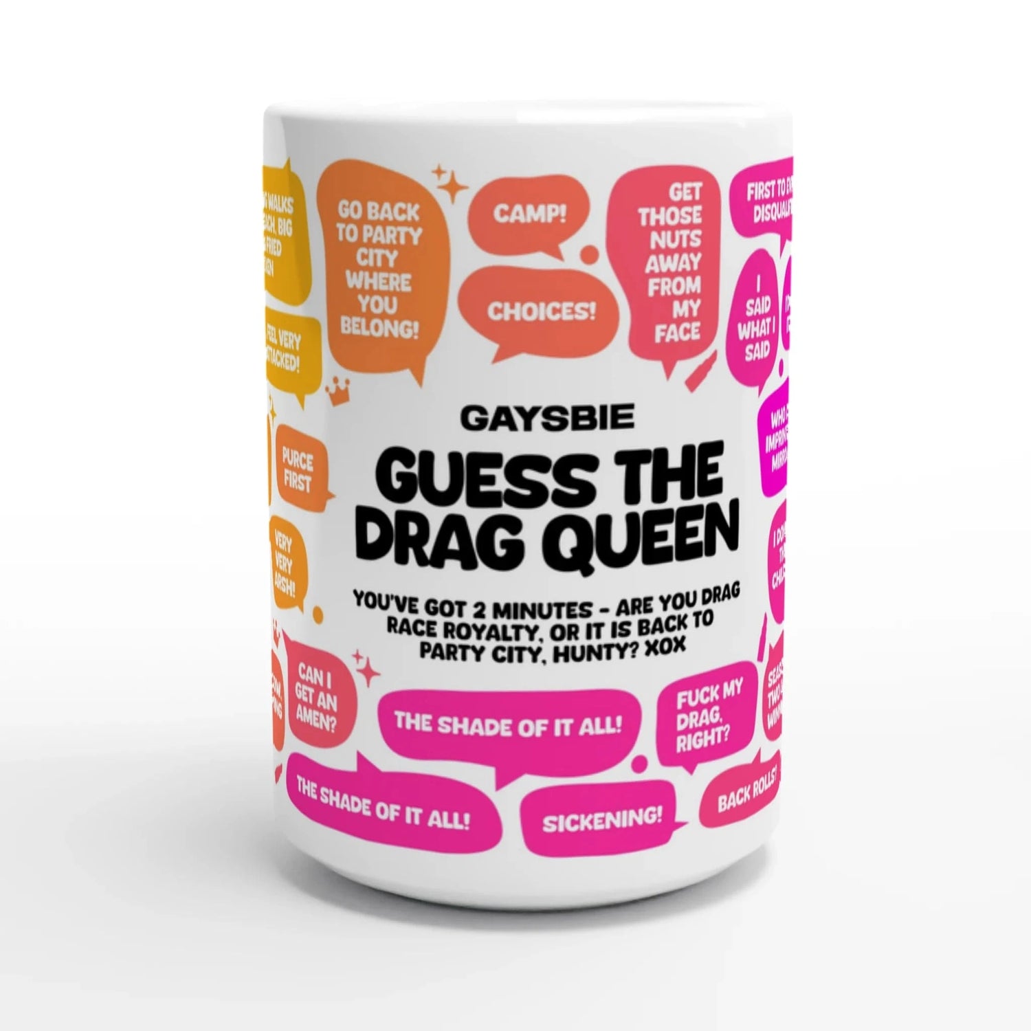 Drinkware GUESS THE QUEEN Large Mug ~ GAYSBIE GAYSBIE SHOP