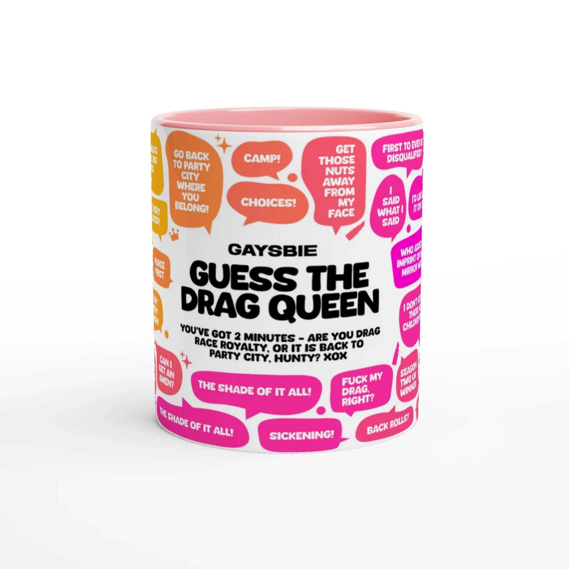 Drinkware CANDY GUESS THE QUEEN Regular Mug ~ GAYSBIE GAYSBIE SHOP