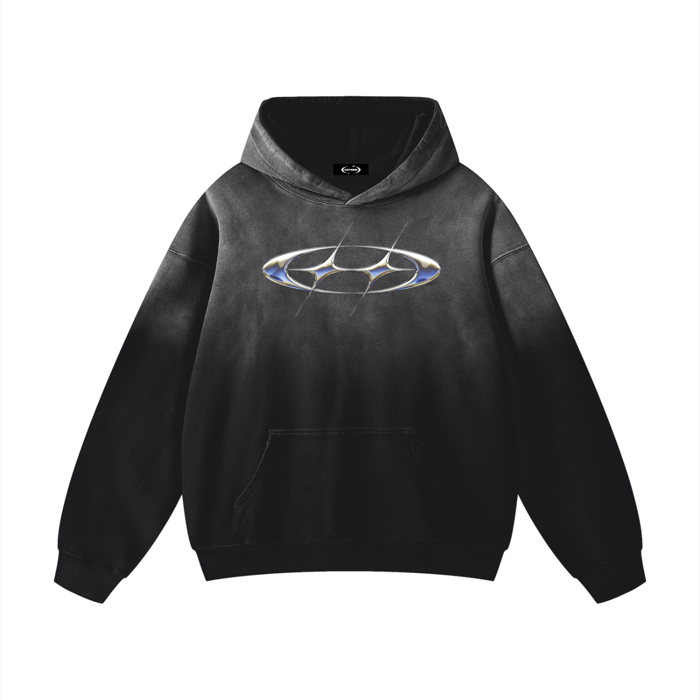 Black / S Heavyweight Sunfade Oversized Hoodie ODMPOD