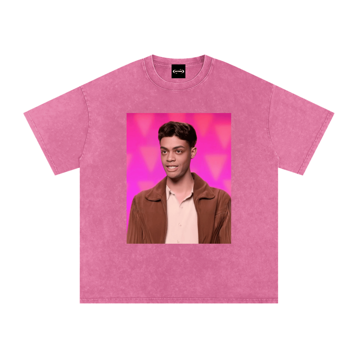 Oversize Tee BUBBLEGUM / S HEIDI GOODE Face Mash-Up Premium Oversized Tee ~ GAYSBIE PREMIUM MATERIALS