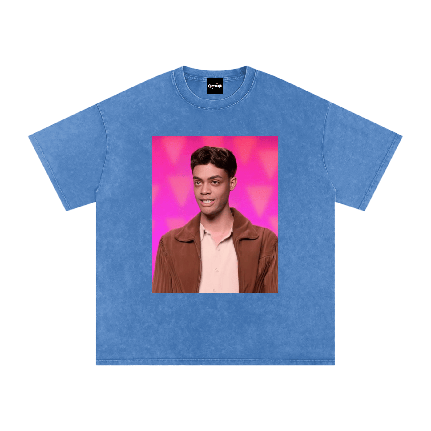 Oversize Tee SKY / S HEIDI GOODE Face Mash-Up Premium Oversized Tee ~ GAYSBIE PREMIUM MATERIALS