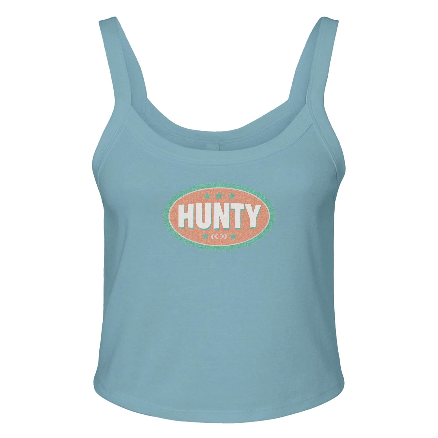 Ribbed Tank SKY / XS HUNTY BADGE Baby Ribbed Tank ~ GAYSBIE PREMIUM MATERIALS