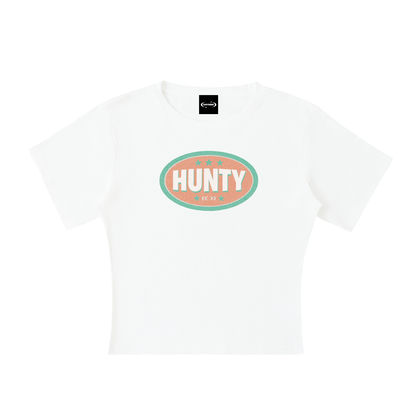 Baby Tee ICE / S HUNTY BADGE Baby Tee ~ GAYSBIE PREMIUM MATERIALS