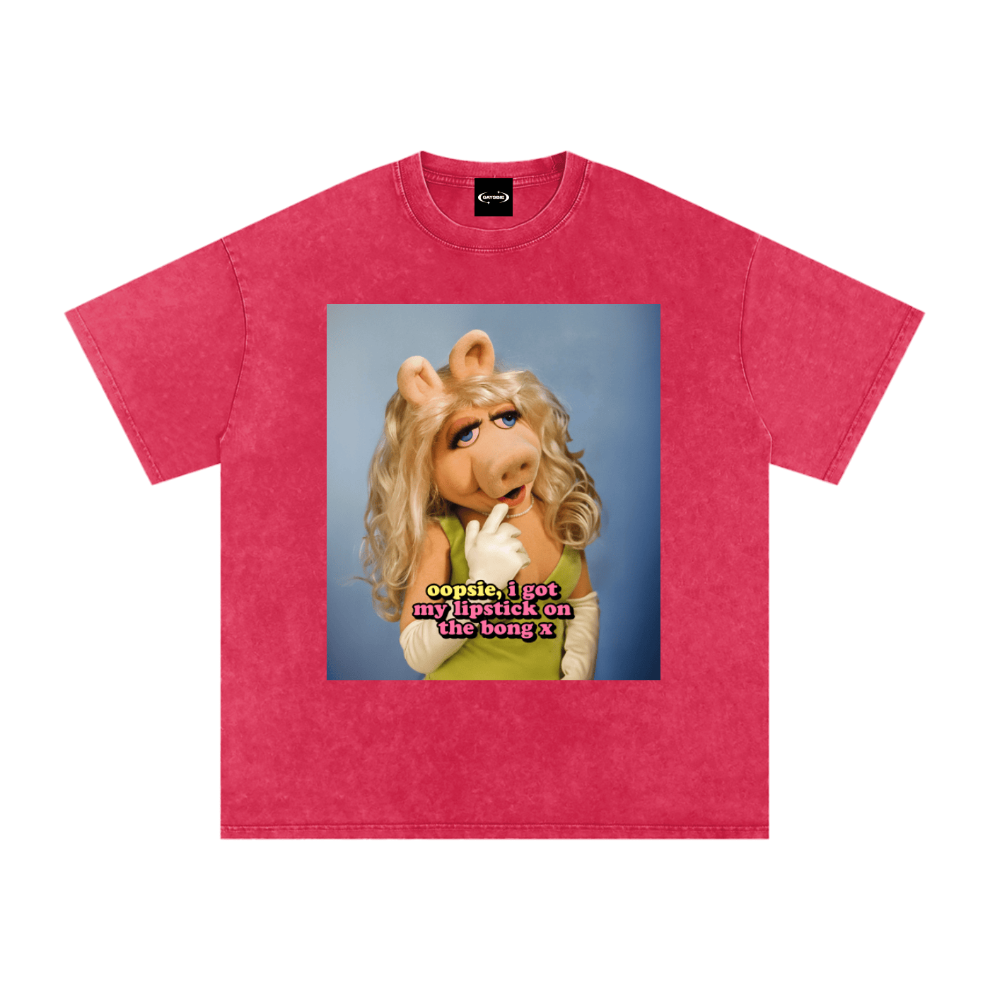Oversize Tee Dark Red / S i got lipstick on the bong Premium Oversized Tee ~ GAYSBIE PREMIUM MATERIALS