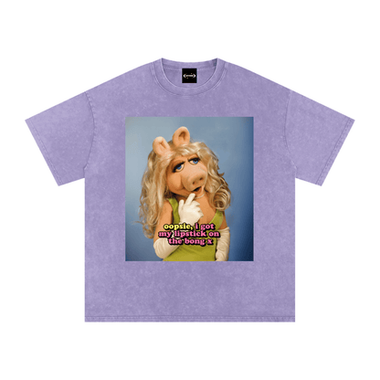 Oversize Tee Light Purple / S I got lipstick on the bong Premium Oversized Tee ~ GAYSBIE PREMIUM MATERIALS