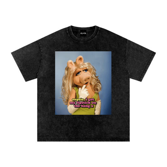 Oversize Tee MIDNIFH / S I got lipstick on the bong Premium Oversized Tee ~ GAYSBIE PREMIUM MATERIALS