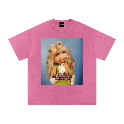 Oversize Tee Rose Red / S I got lipstick on the bong Premium Oversized Tee ~ GAYSBIE PREMIUM MATERIALS