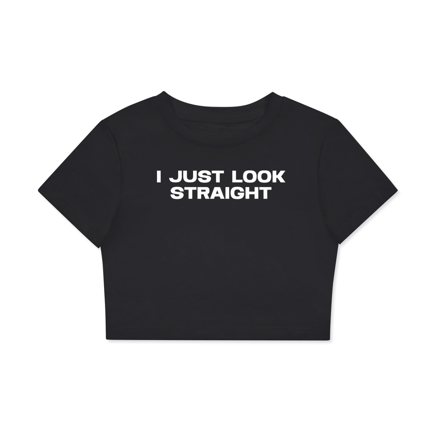 Crop Tee MIDNIGHT / XS I JUST LOOK STRAIGHT Crop Tee ~ GAYSBIE PREMIUM MATERIALS