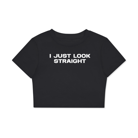 Crop Tee MIDNIGHT / XS I JUST LOOK STRAIGHT Crop Tee ~ GAYSBIE PREMIUM MATERIALS