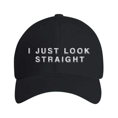 Caps MIDNIGHT / L-XL I JUST LOOK STRAIGHT Embroidered Cap ~ GAYSBIE PREMIUM MATERIALS