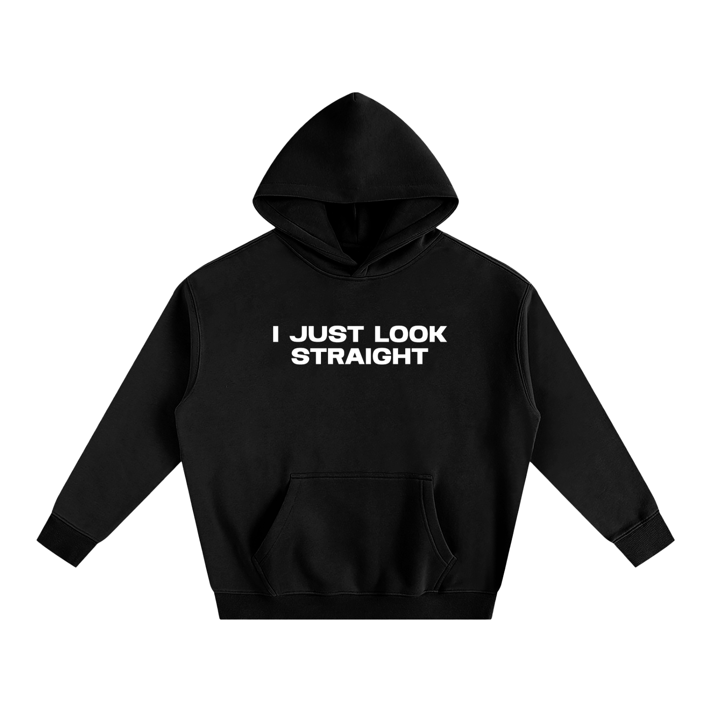 Premium Hood MIDNIGHT / S I JUST LOOK STRAIGHT Heavy Fleece Hoodie ~ GAYSBIE PREMIUM MATERIALS