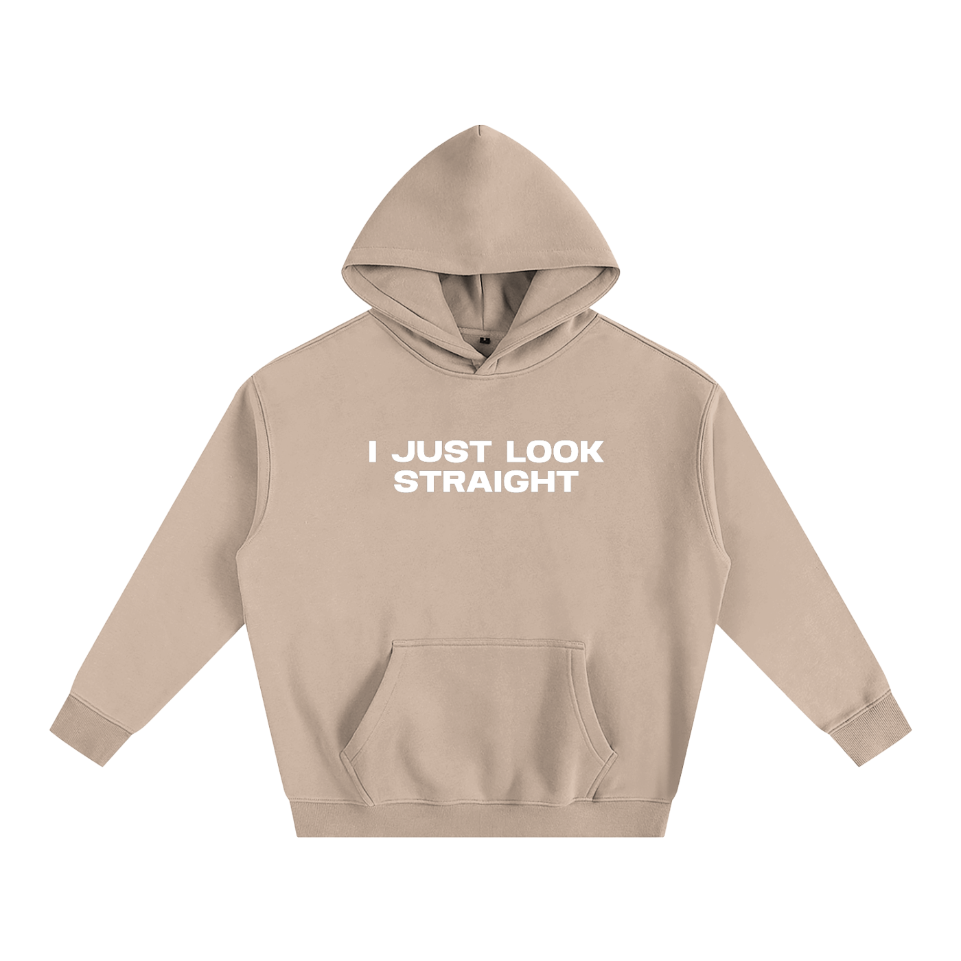 Premium Hood PEACHY / S I JUST LOOK STRAIGHT Heavy Fleece Hoodie ~ GAYSBIE PREMIUM MATERIALS