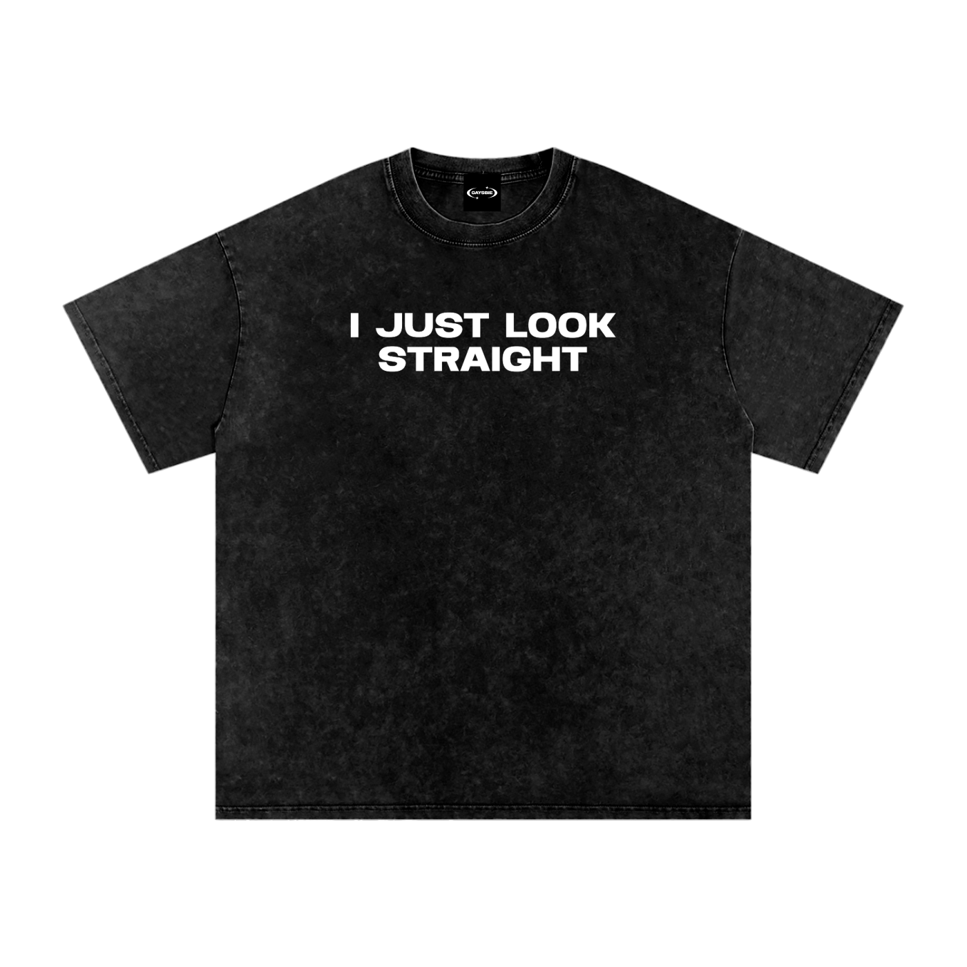 Oversize Tee Black / S I JUST LOOK STRAIGHT Premium Oversized Tee ~ GAYSBIE PREMIUM MATERIALS
