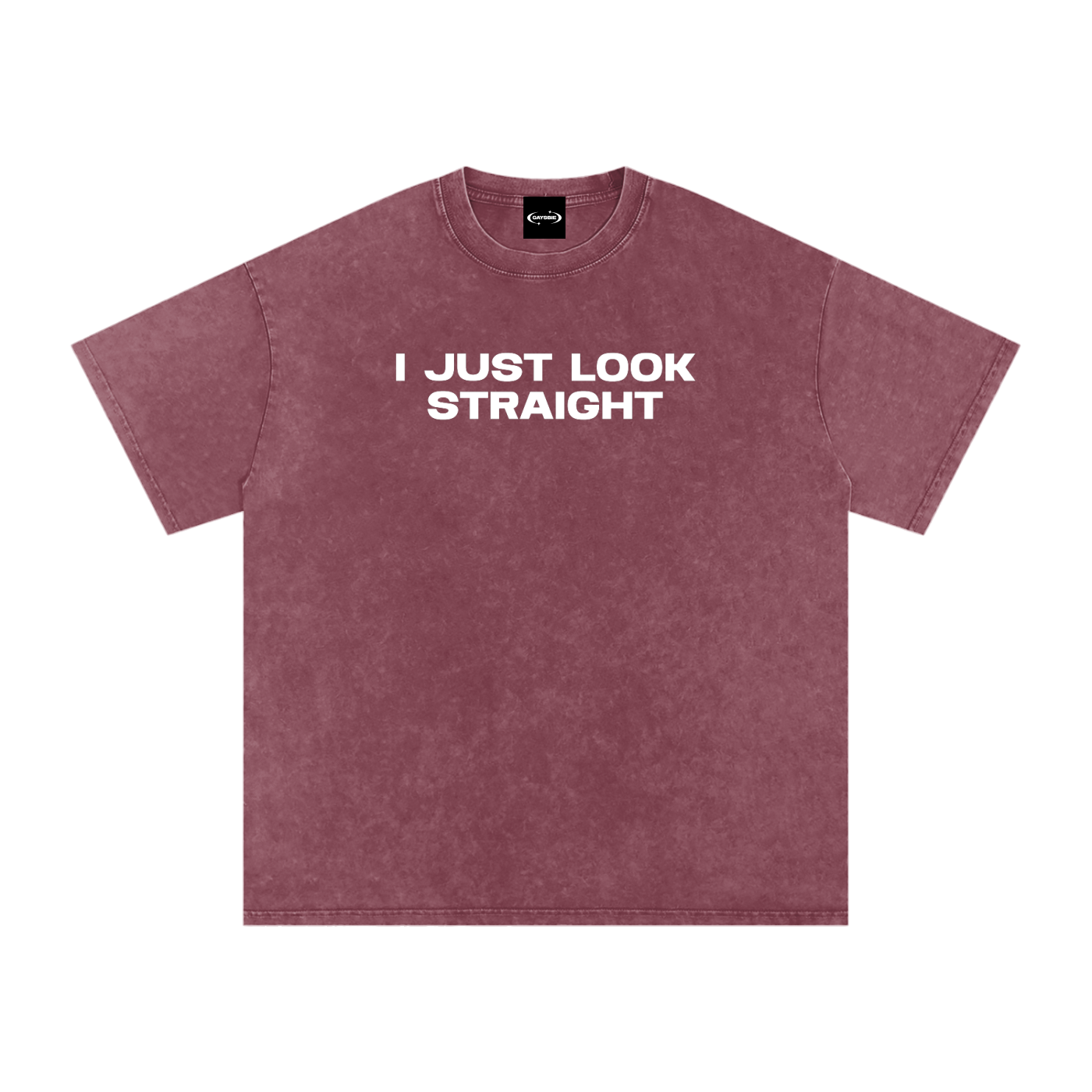 Oversize Tee Red / S I JUST LOOK STRAIGHT Premium Oversized Tee ~ GAYSBIE PREMIUM MATERIALS