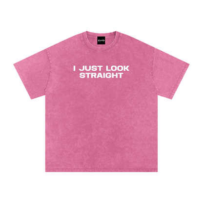 Oversize Tee Rose Red / S I JUST LOOK STRAIGHT Premium Oversized Tee ~ GAYSBIE PREMIUM MATERIALS