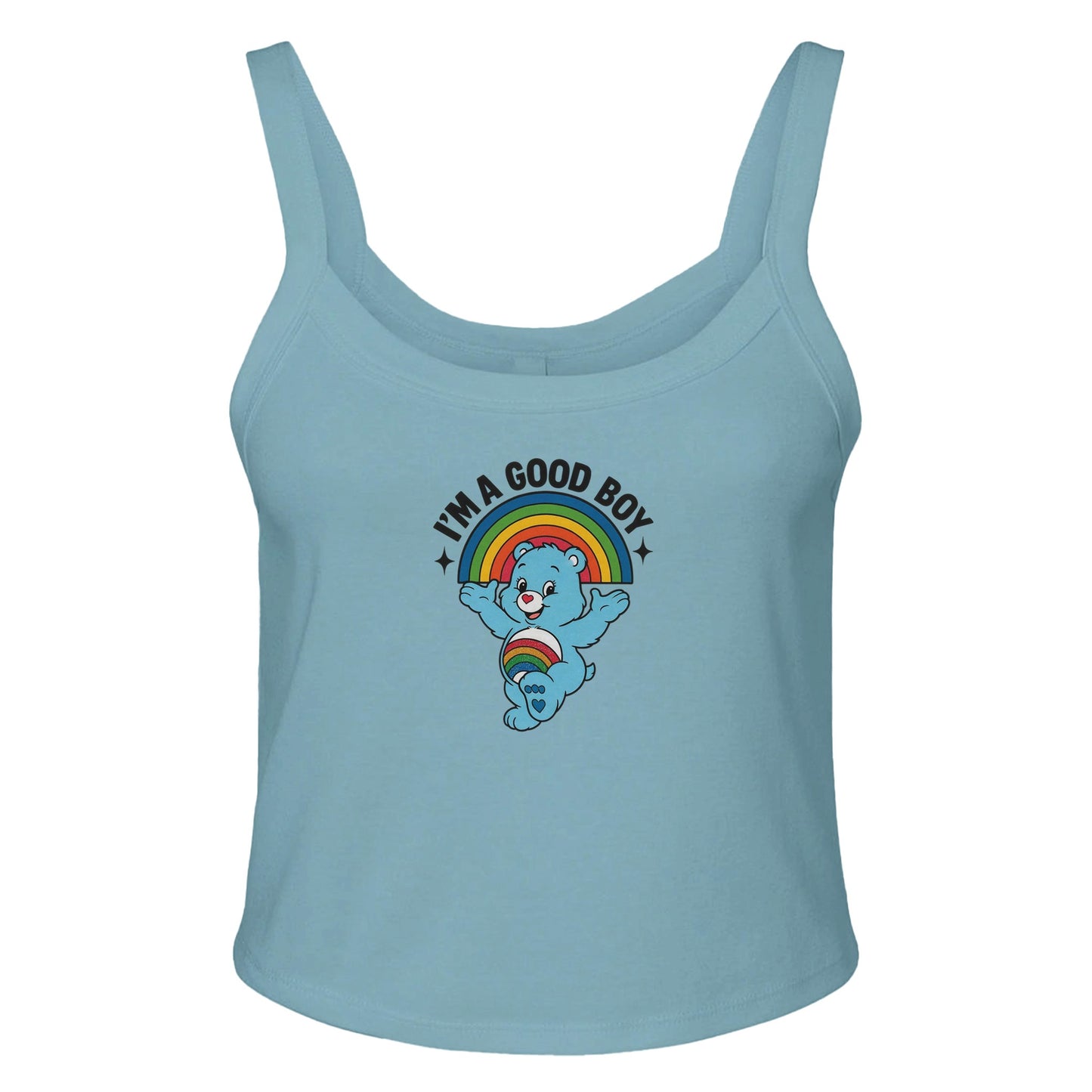RIBBED TANK BLUE / XS I'M A GOOD BOY BEAR Baby Ribbed Tank ~ GAYSBIE PREMIUM MATERIALS