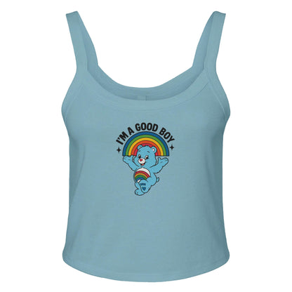 RIBBED TANK BLUE / XS I'M A GOOD BOY BEAR Baby Ribbed Tank ~ GAYSBIE PREMIUM MATERIALS