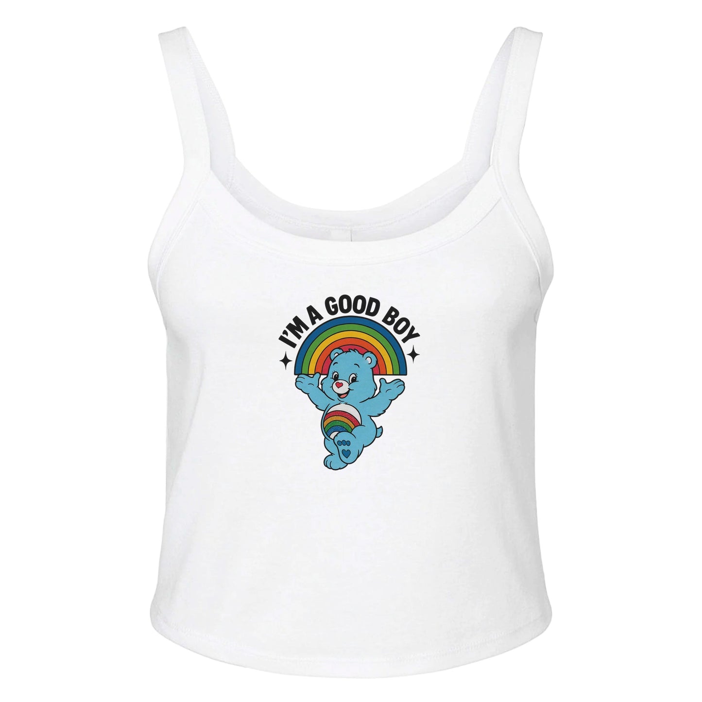 RIBBED TANK ICE / XS I'M A GOOD BOY BEAR Baby Ribbed Tank ~ GAYSBIE PREMIUM MATERIALS