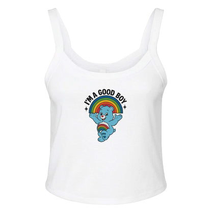 RIBBED TANK ICE / XS I'M A GOOD BOY BEAR Baby Ribbed Tank ~ GAYSBIE PREMIUM MATERIALS
