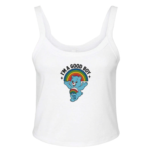 RIBBED TANK ICE / XS I'M A GOOD BOY BEAR Baby Ribbed Tank ~ GAYSBIE PREMIUM MATERIALS