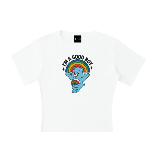 Baby Tee ICE / S I'M A GOOD BOY BEAR Baby Tee ~ GAYSBIE PREMIUM MATERIALS