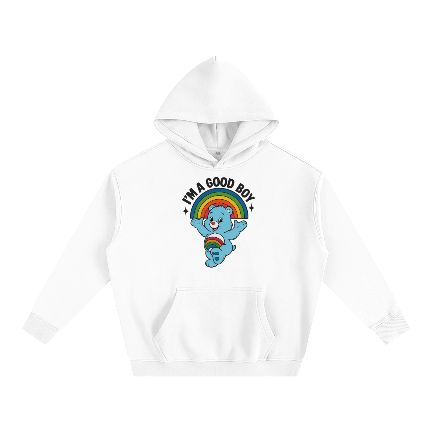 Premium Hood ICE / S I'M A GOOD BOY BEAR Heavy Fleece Hoodie ~ GAYSBIE PREMIUM MATERIALS