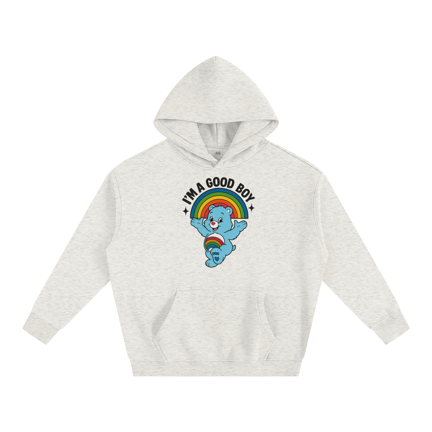 Premium Hood OATY / S I'M A GOOD BOY BEAR Heavy Fleece Hoodie ~ GAYSBIE PREMIUM MATERIALS