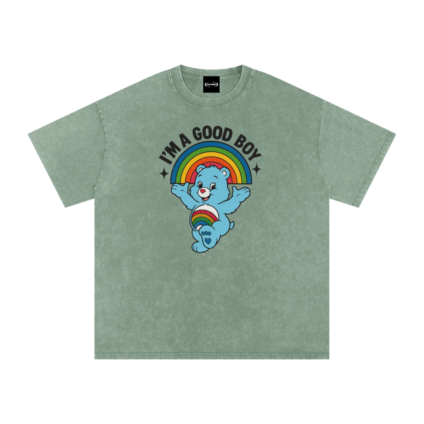Oversize Tee MINTY / S I'M A GOOD BOY BEAR Premium Oversized Tee ~ GAYSBIE PREMIUM MATERIALS