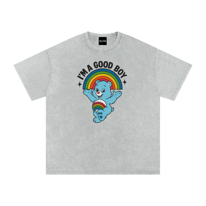 Oversize Tee STORM / S I'M A GOOD BOY BEAR Premium Oversized Tee ~ GAYSBIE PREMIUM MATERIALS