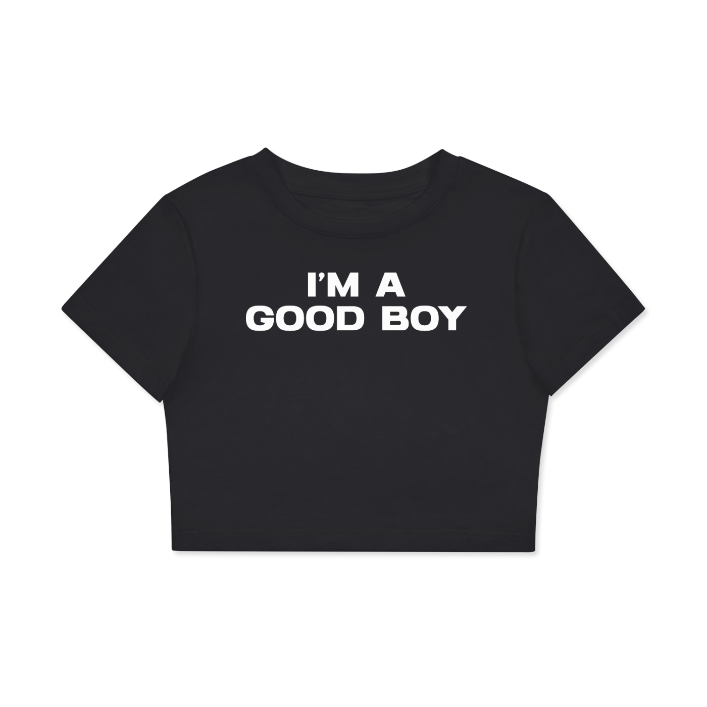 CROP TEE MIDNIGHT / XS I’M A GOOD BOY Crop Tee ~ GAYSBIE PREMIUM MATERIALS