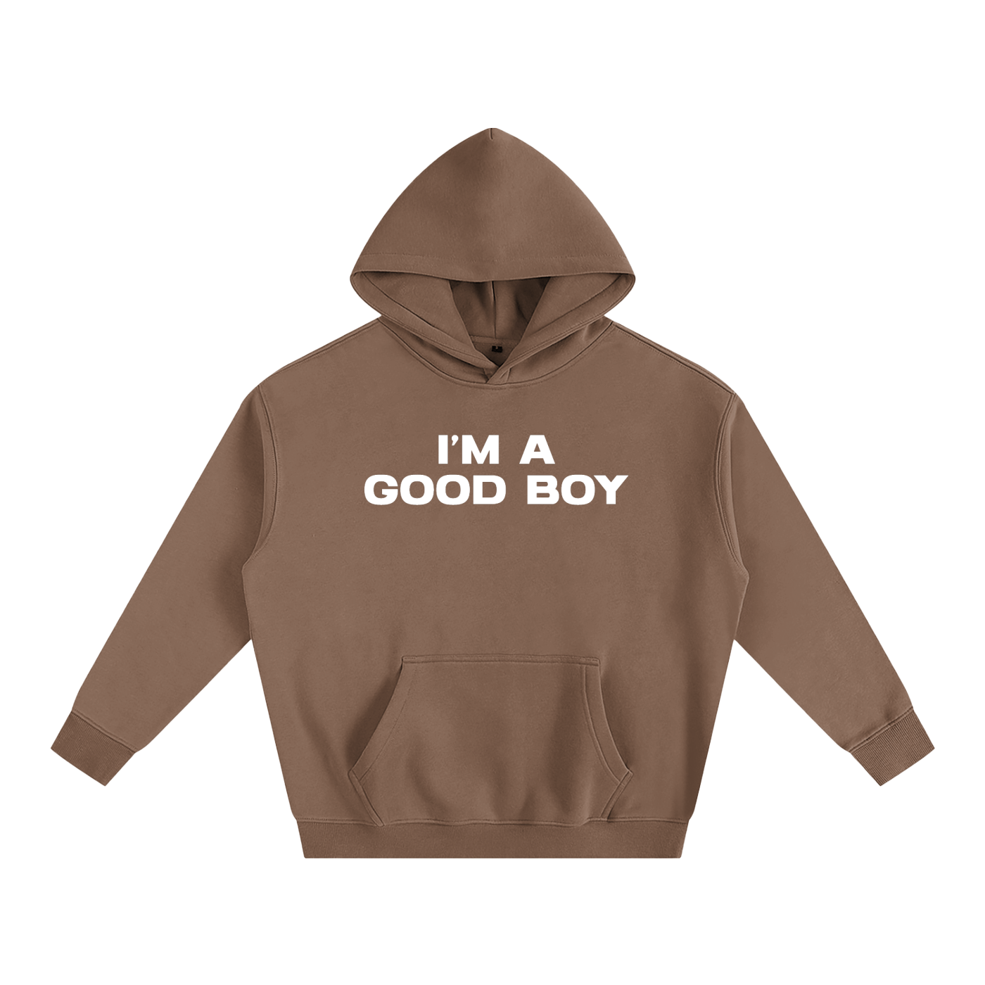 Premium Hood MOCHA / S I’M A GOOD BOY Heavy Fleece Hoodie ~ GAYSBIE PREMIUM MATERIALS