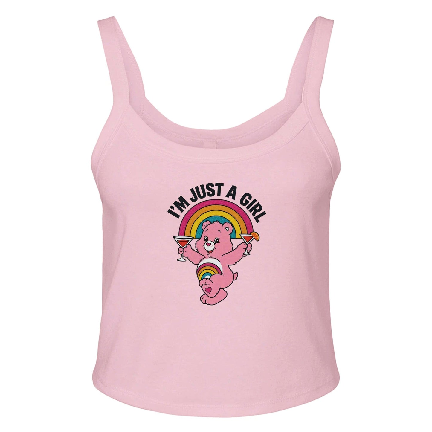 Ribbed Tank BLUSH / XS I'M JUST A GIRL BEAR Baby Ribbed Tank ~ GAYSBIE PREMIUM MATERIALS