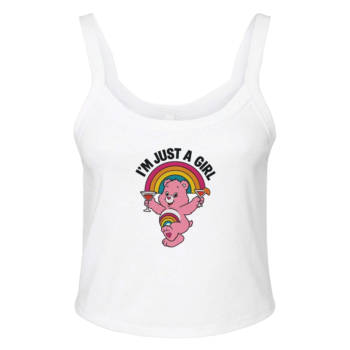 Ribbed Tank ICE / XS I'M JUST A GIRL BEAR Baby Ribbed Tank ~ GAYSBIE PREMIUM MATERIALS