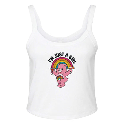 Ribbed Tank ICE / XS I'M JUST A GIRL BEAR Baby Ribbed Tank ~ GAYSBIE PREMIUM MATERIALS