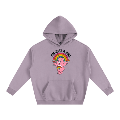 Premium Hood GRAPE / S I'M JUST A GIRL BEAR Heavy Fleece Hoodie ~ GAYSBIE PREMIUM MATERIALS