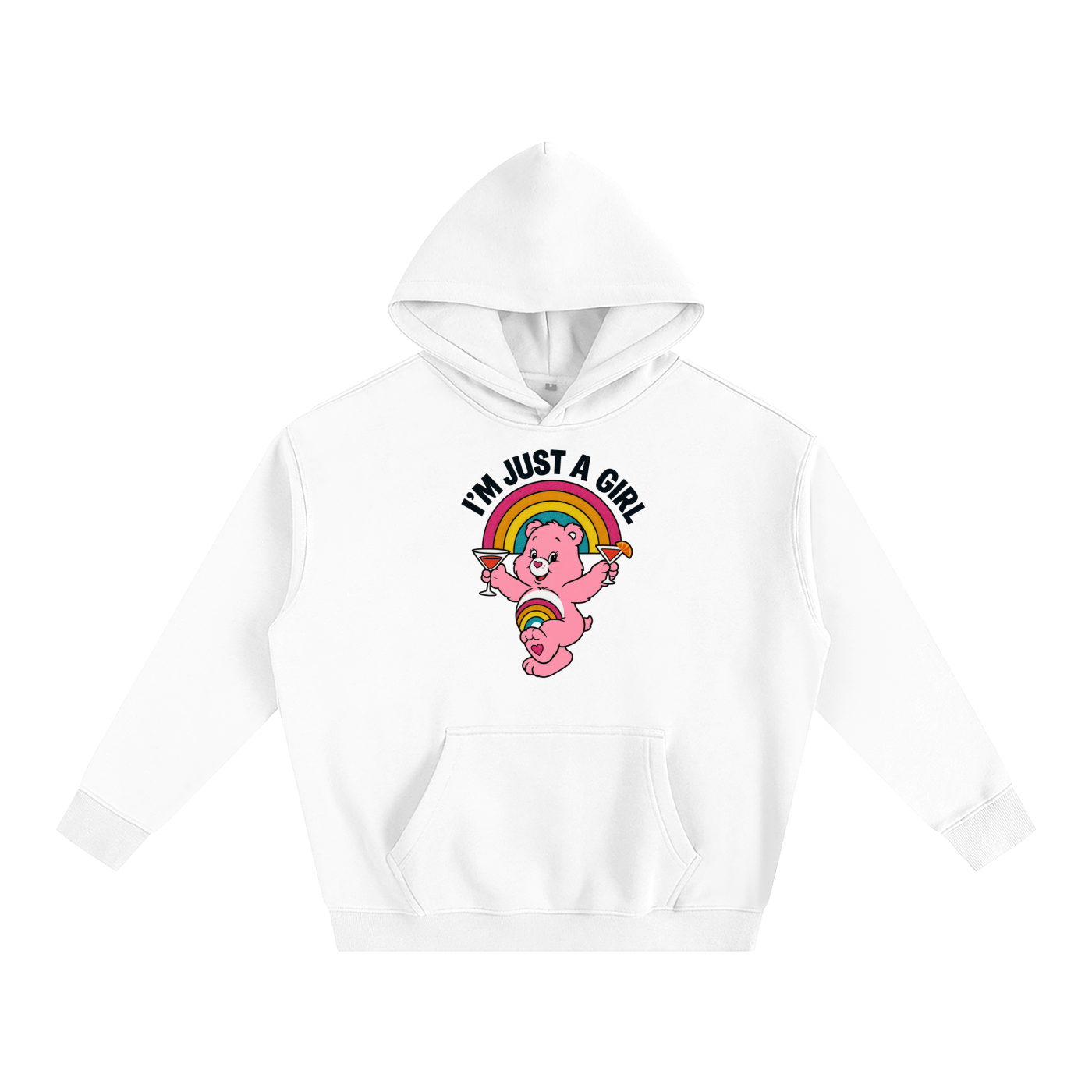 Premium Hood ICE / S I'M JUST A GIRL BEAR Heavy Fleece Hoodie ~ GAYSBIE PREMIUM MATERIALS